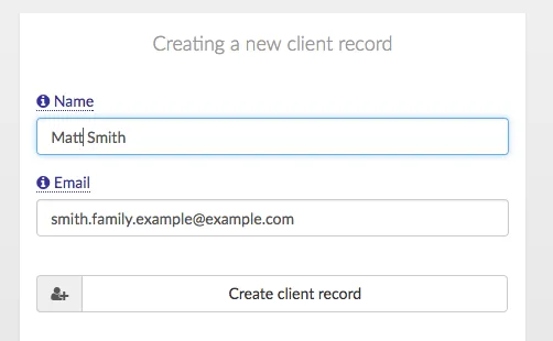 example client record 3